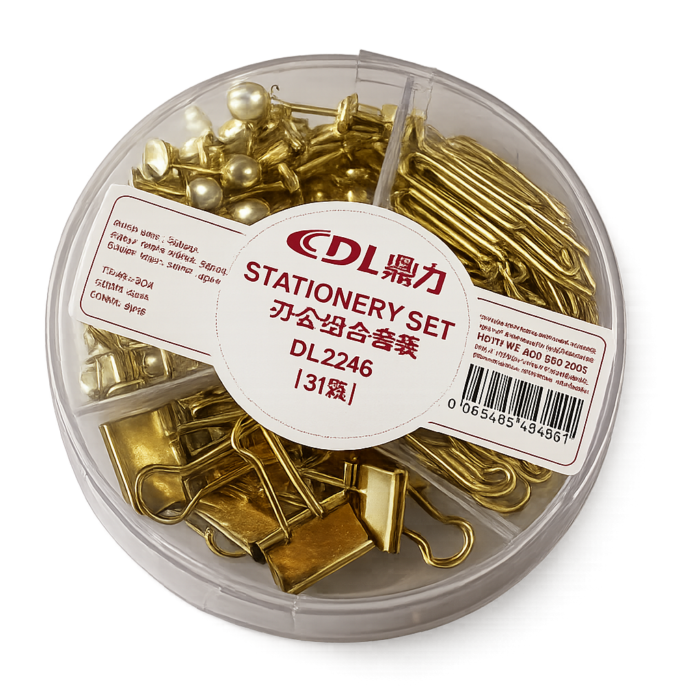 Golden Paper Clips Box