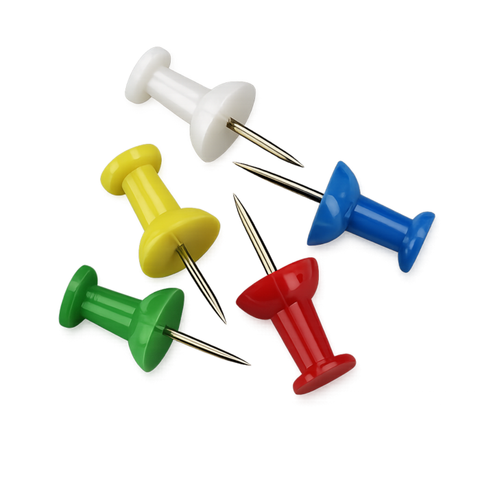 Three Flowers Push Pin